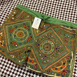 Short boho mirror embroidery